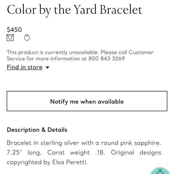 Tiffany & Co. Sterling Sil. Pink Sapphire Bracelet - Picture 5 of 6